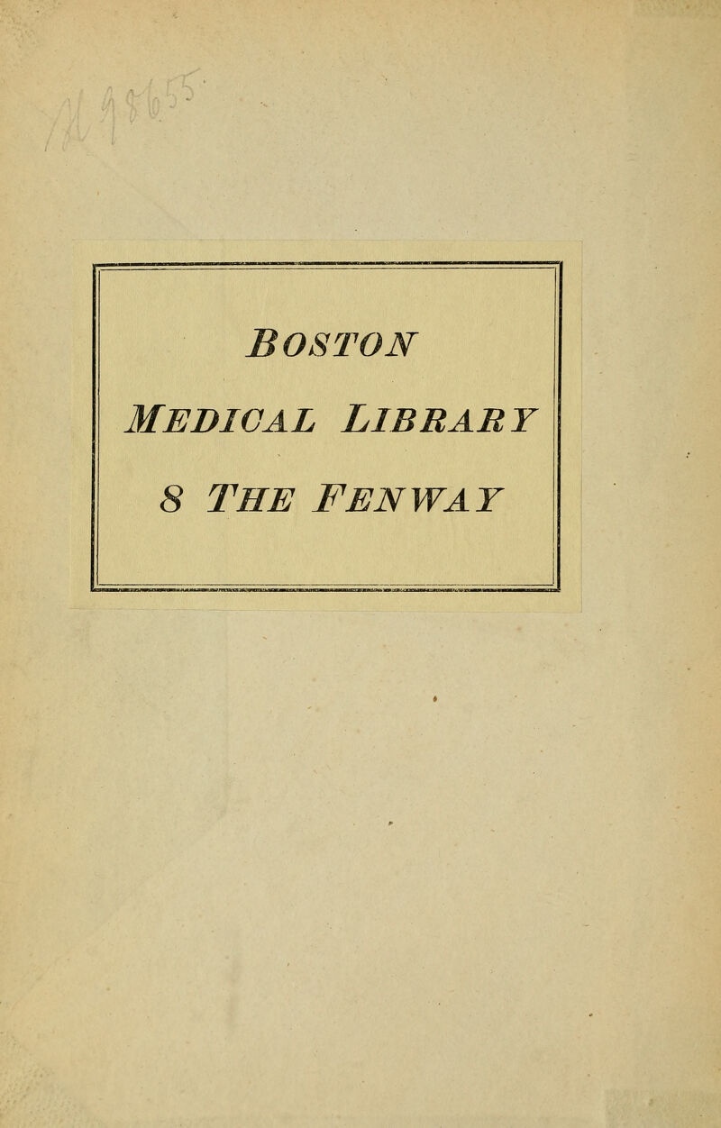 m Medical Library 8 the fenway