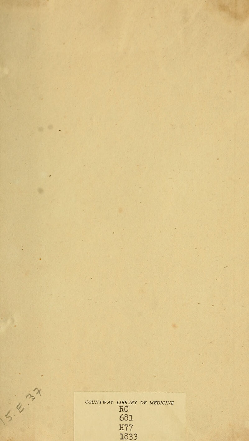 \ 4 <o ^ fK COUNTWAY LIBRARY OF MEDICINE RC 681 H77 1833