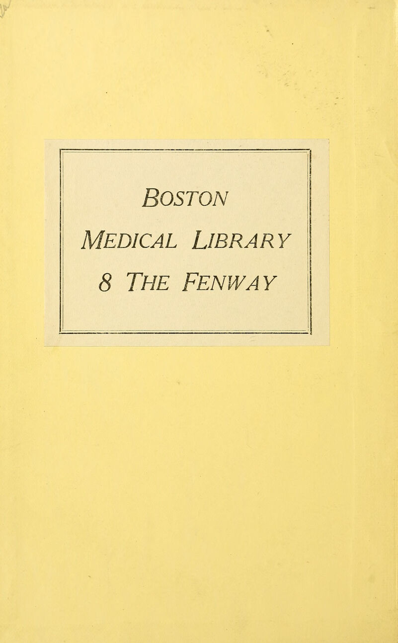 Boston Medical Library 8 The Fenway