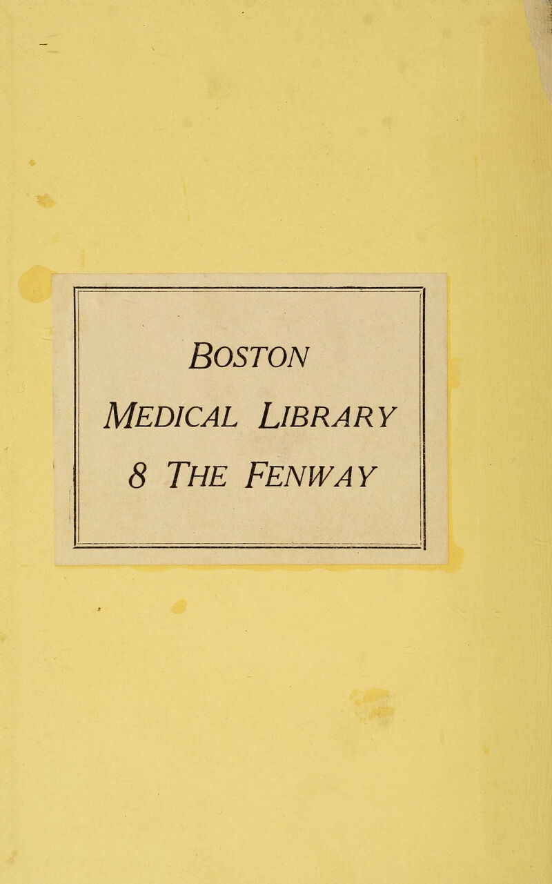 Boston Medical Library 8 The Fenway