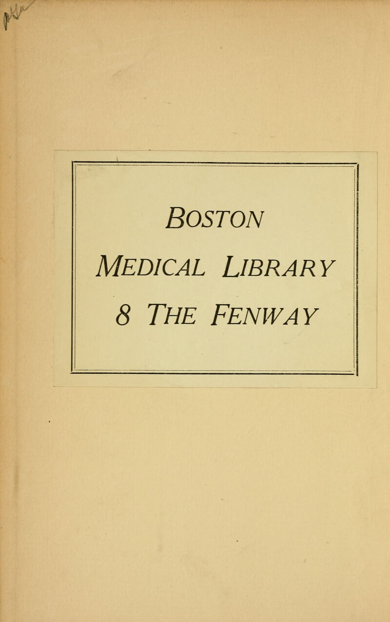 Boston Medical Library 8 The Fenway