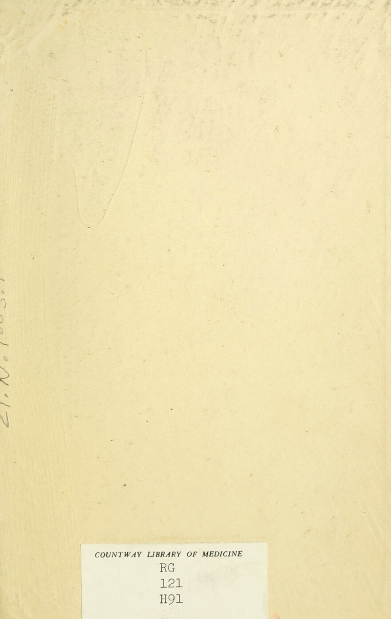 vi COUNT WAY LIBRARY OF MEDICINE RG 121 H91