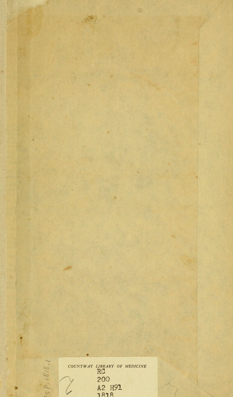 COUNTWAY LIBRARY OF MEDICINE RO 200 A2 H91