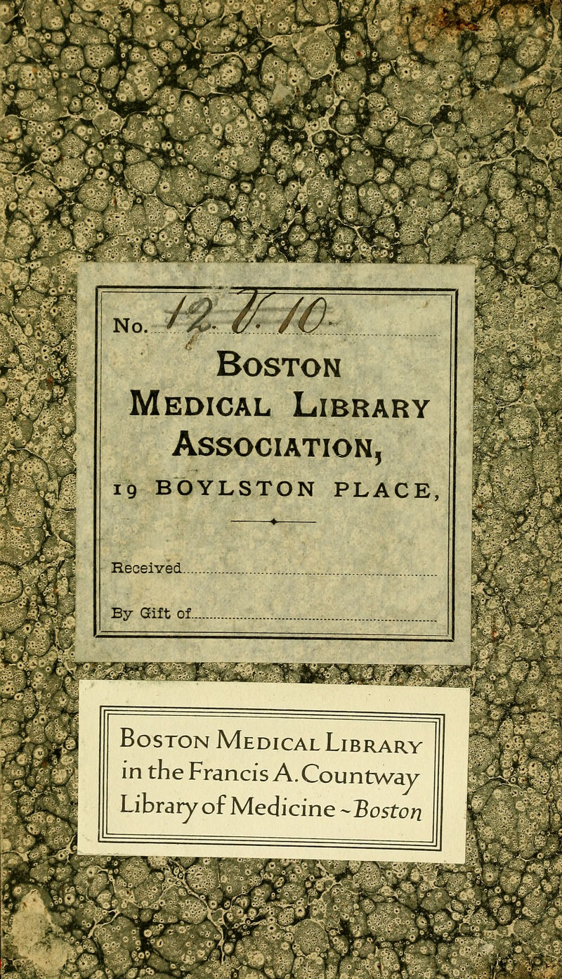 Boston Médical Library Association, 19 BÔYLSTON PLACE,