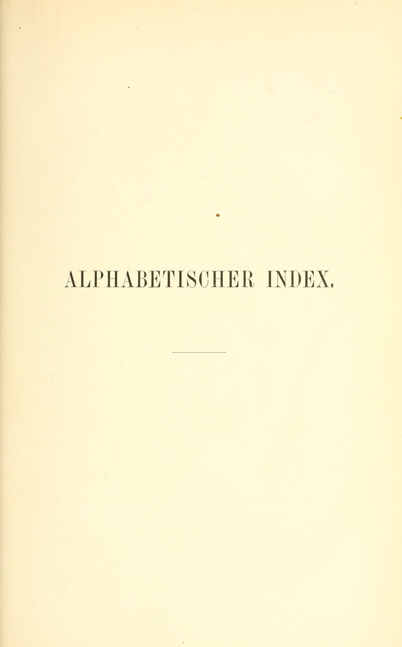 ALPHABETISCHER INDEX.