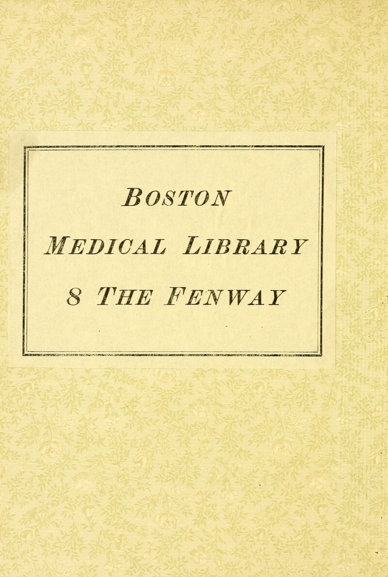 Boston Medical Library 8 The Fenway