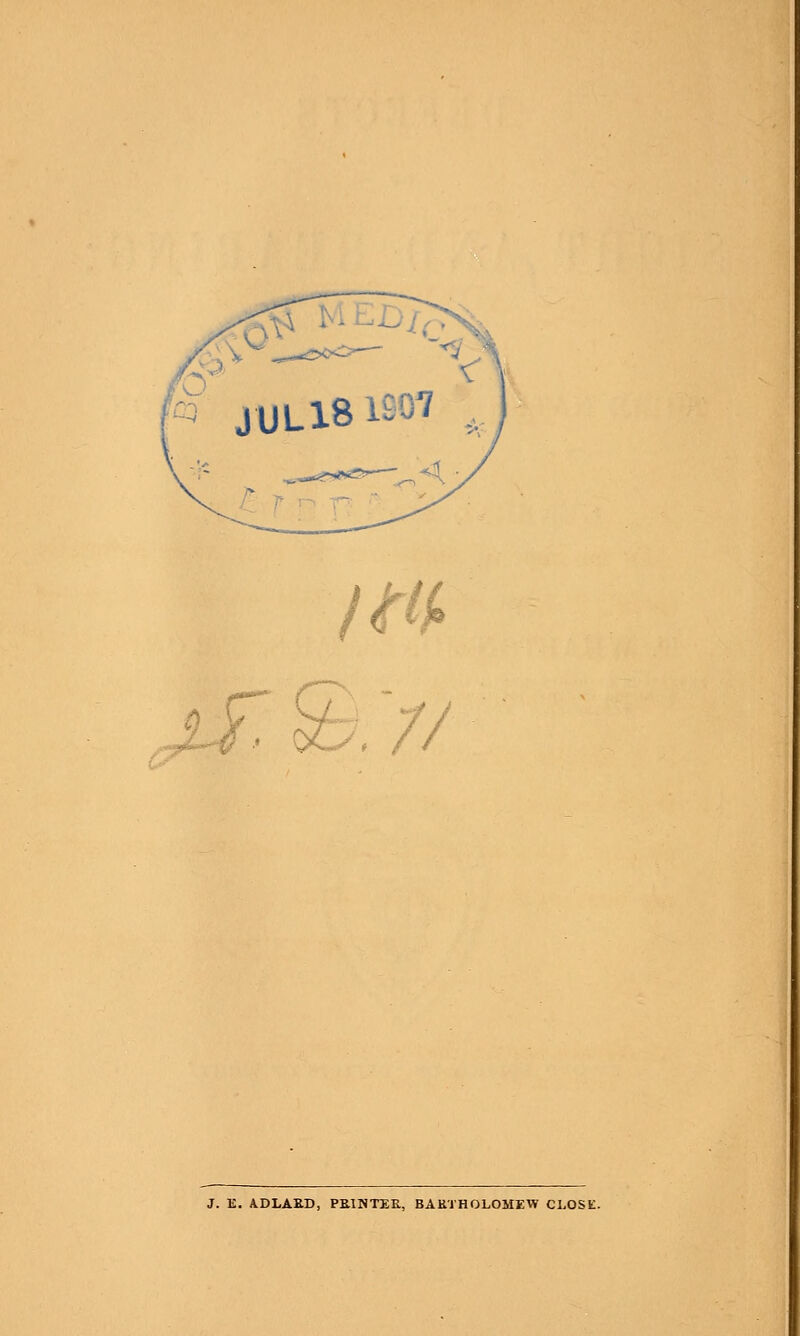 // J. E. ADLAED, PBINTER, BARTHOLOMEW CLOSE.