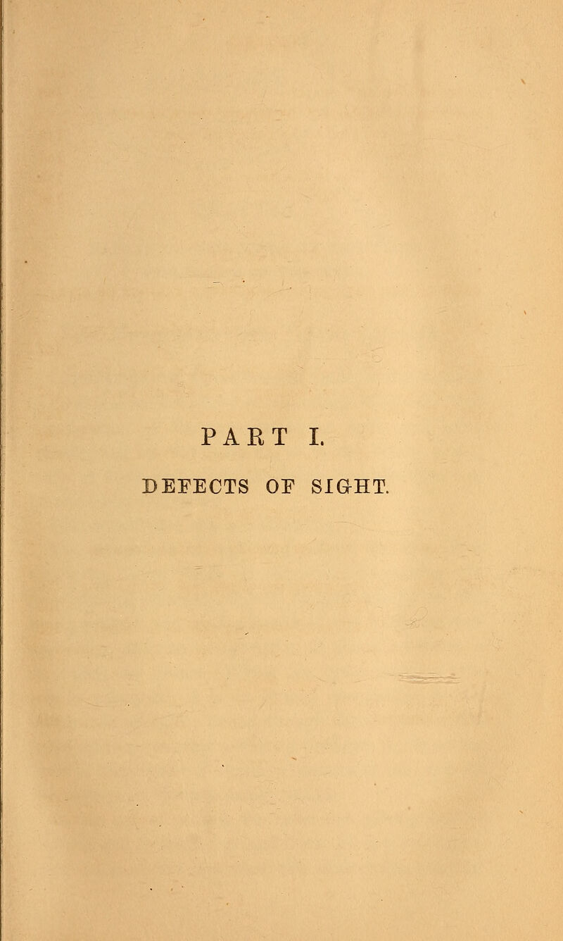 DEFECTS OE SIGHT.