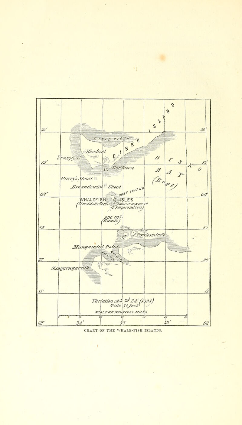 CHART OF THE WHALE-FISH ISLANDS,