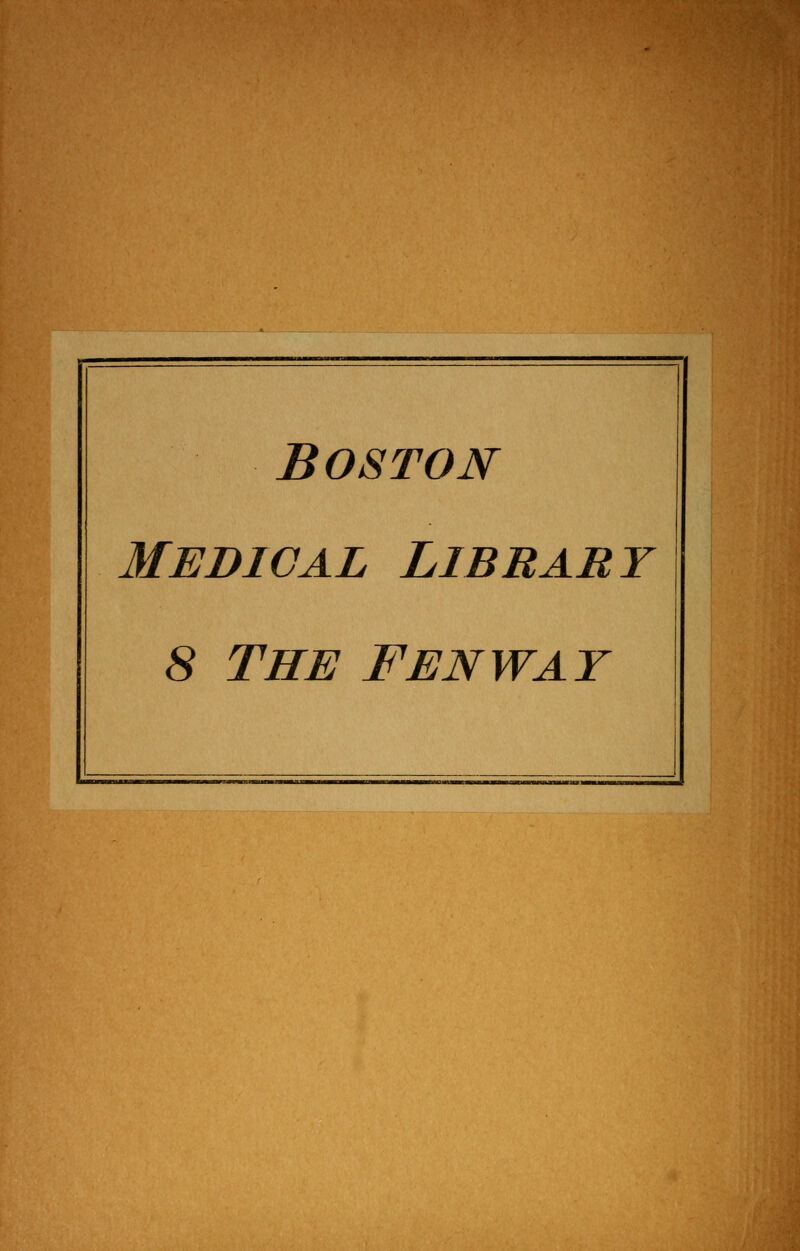 Boston Medical Library 8 The Fenway
