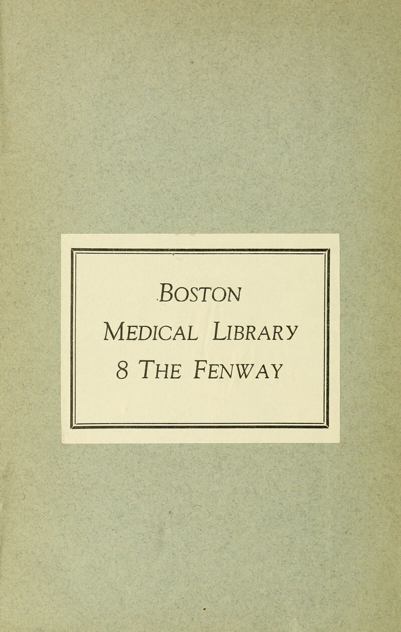 Boston Médical Library 8 The Fenway