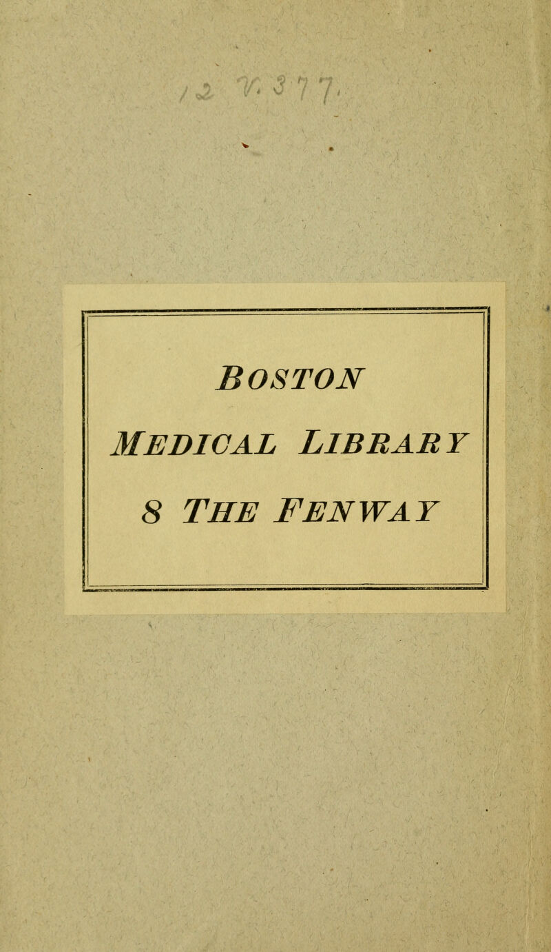 Boston medical libbaby 8 THE FENWAY