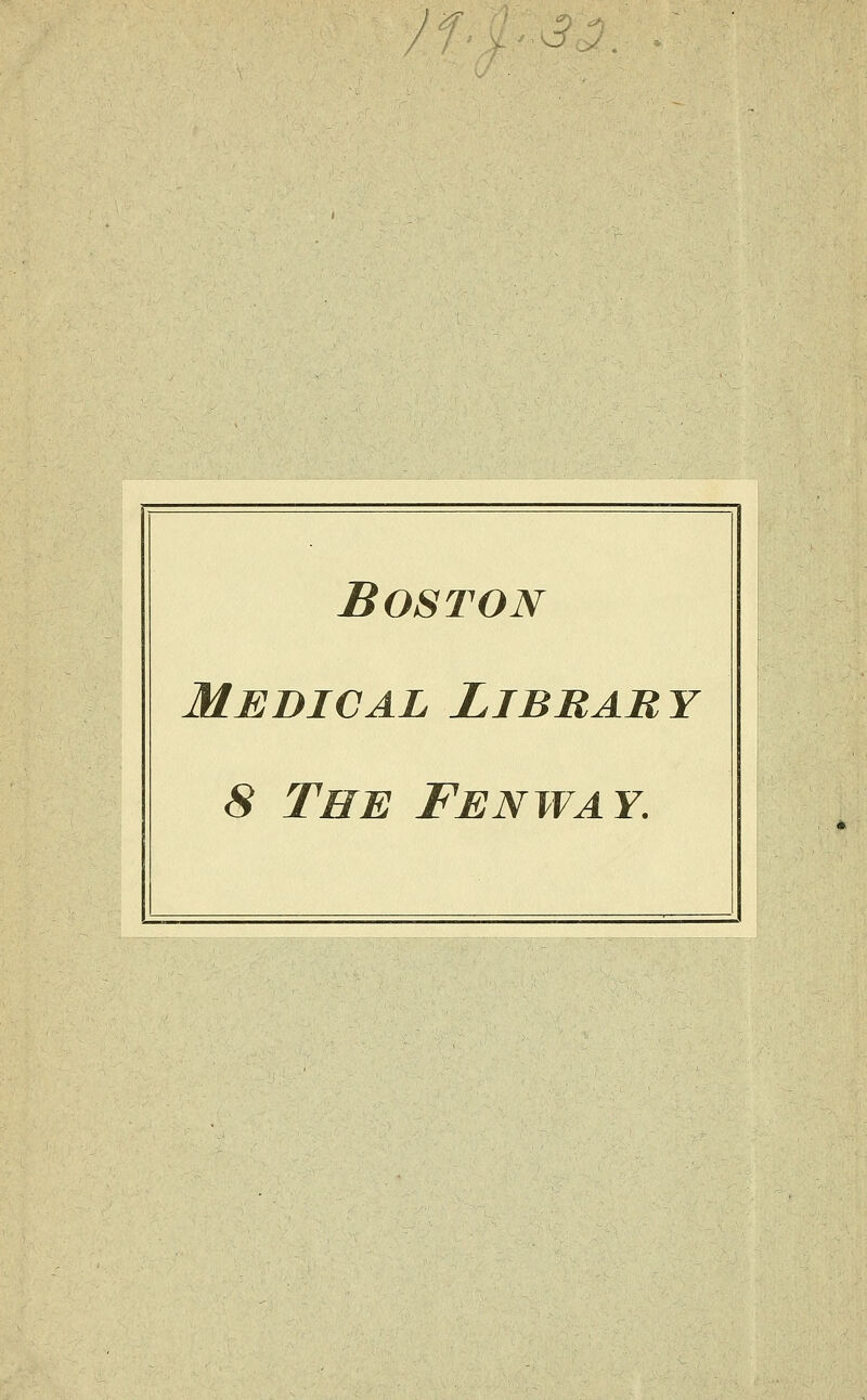 Boston Medical Library 8 The Fenway.