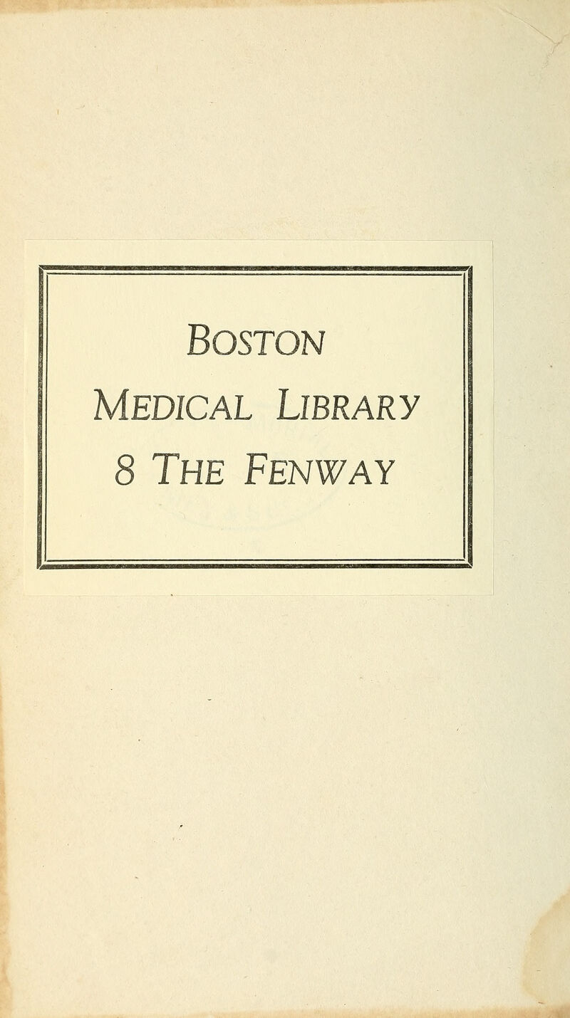 Boston Medical Library 8 The Fenway