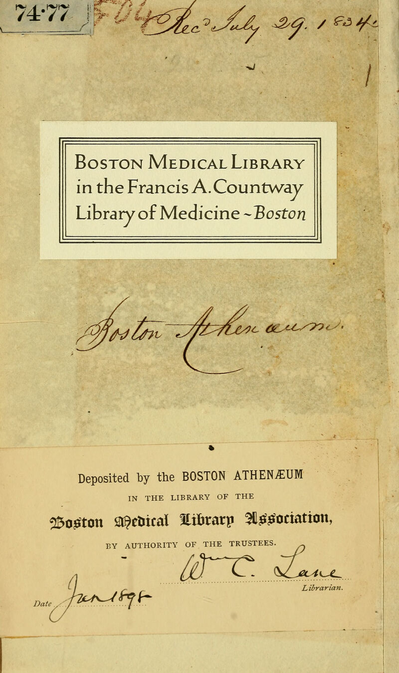 \ / /w^^'^f^^0 <*-'- .a^/jony* Deposited by the BOSTON ATHEN^UM IN THE LIBRARY OF THE 25o£tcm Metrical Hi&rarp Satiation, BY AUTHORITY OF THE TRUSTEES. ^7 /;«^ (irv,.3**. Librarian.