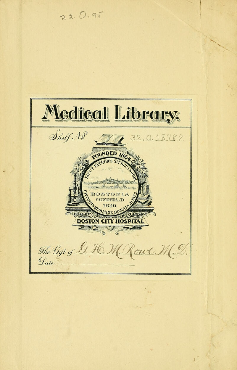 a:^- 0.^^ I ^ BOSTON CITY HOSPITAL // M' 'Sfi^of.M..m.M^^ laie^