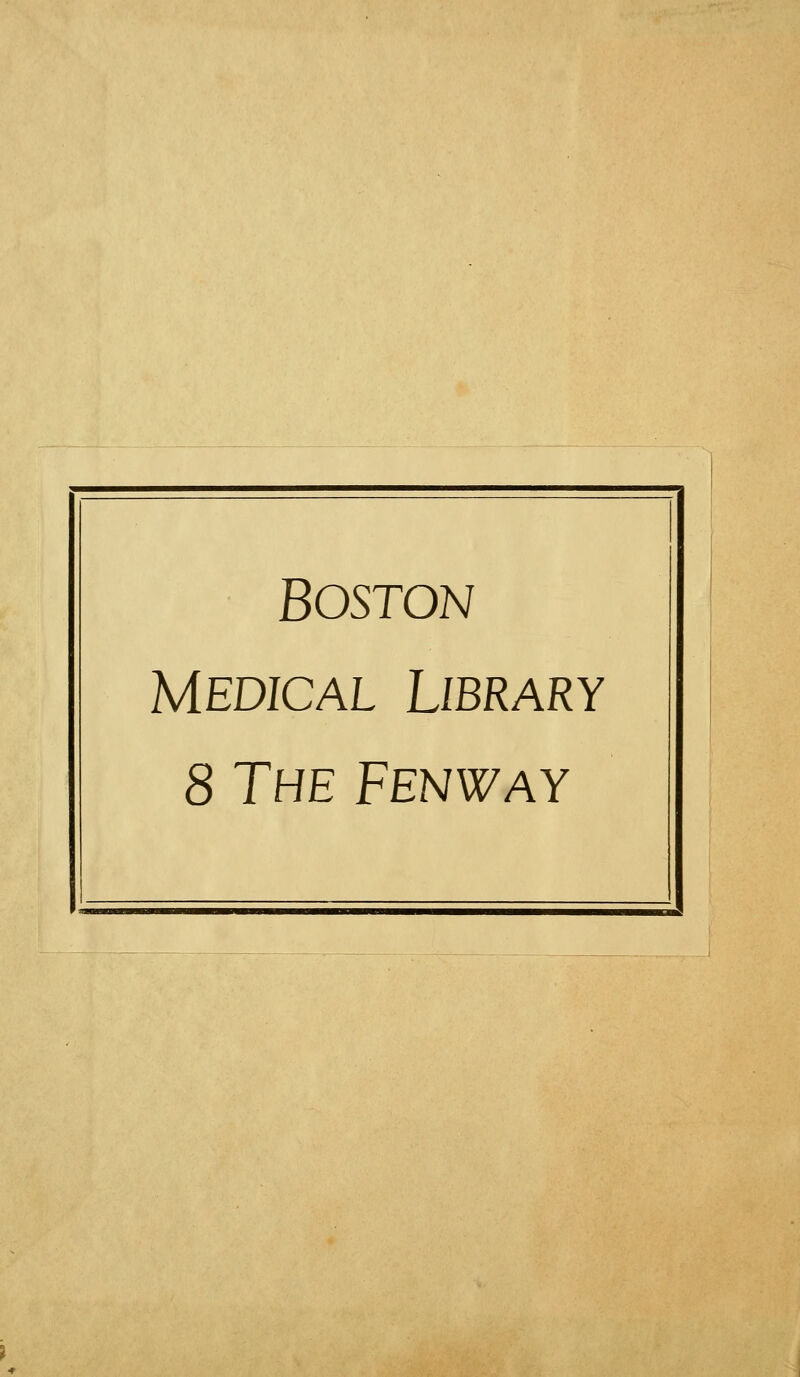 Boston Medical Library 8 The Fenway