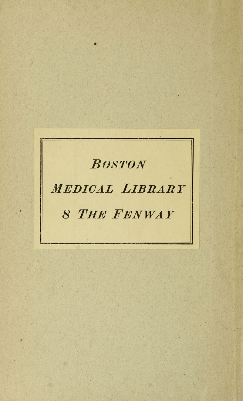 Boston Medical Library 8 The Fenway