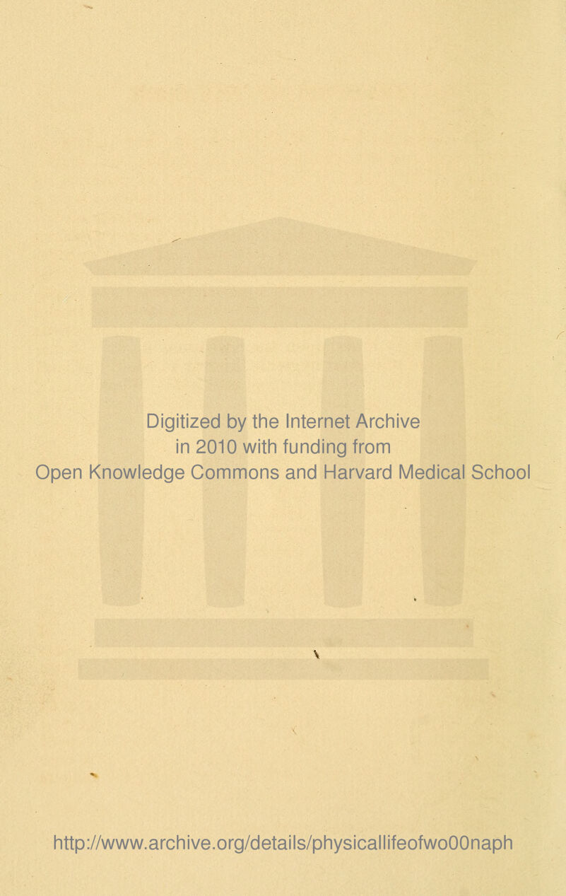 Digitized by tine Internet Arciiive in 2010 witli funding from Open Knowledge Commons and Harvard Medical School http://www.archive.org/details/physicallifeofwoOOnaph