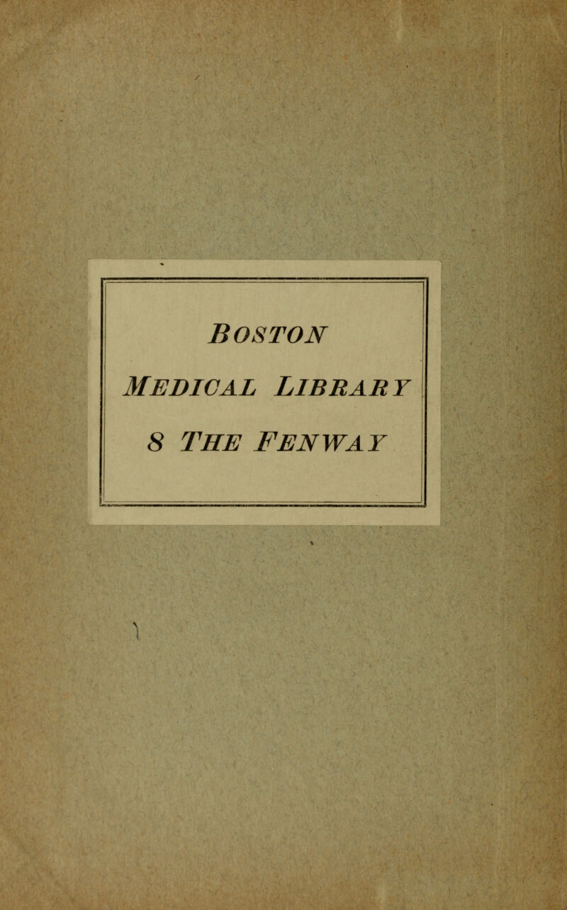 Boston Medical Library 8 the fenway