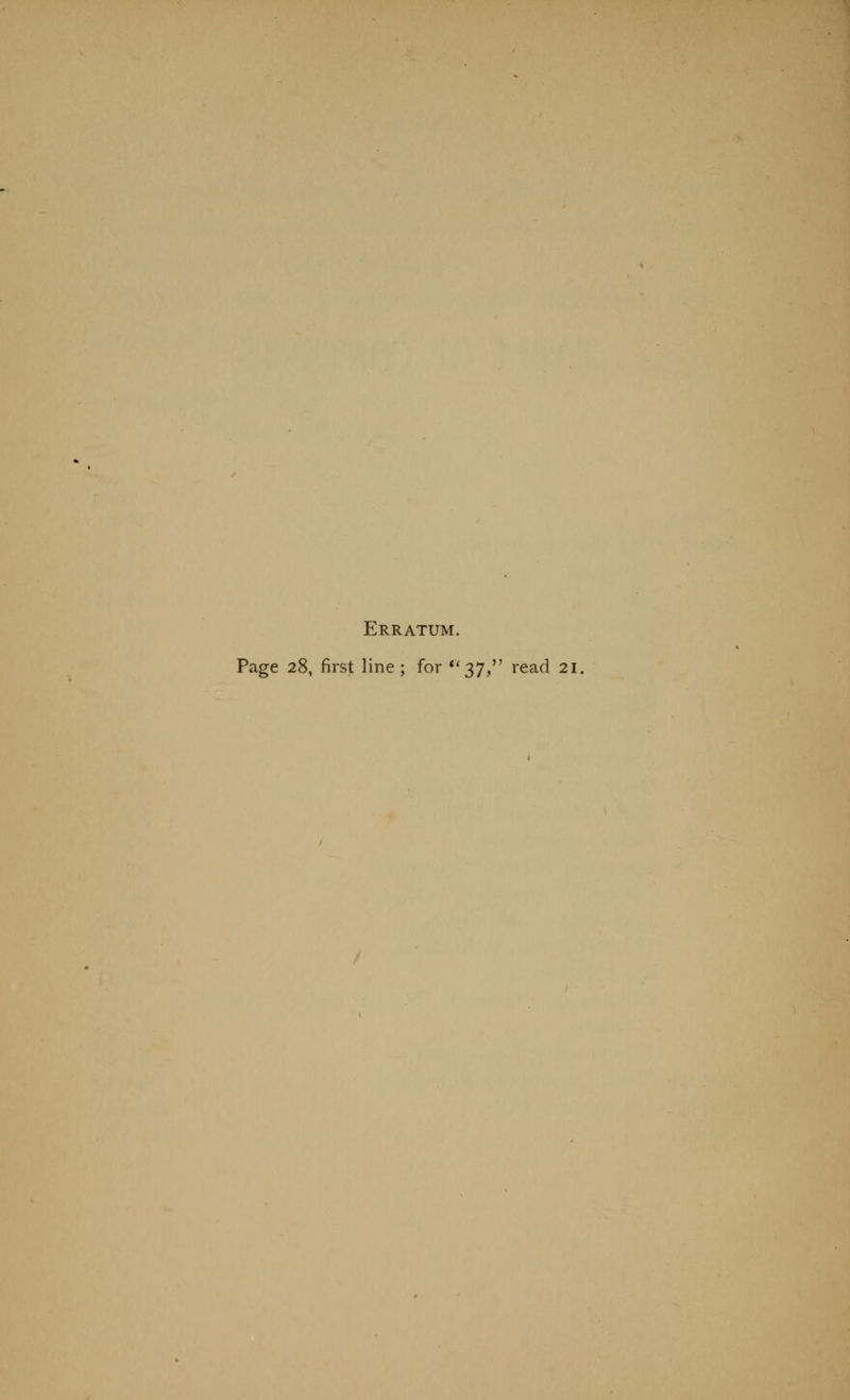 Erratum. Page 28, first line ; for *'37, read 21