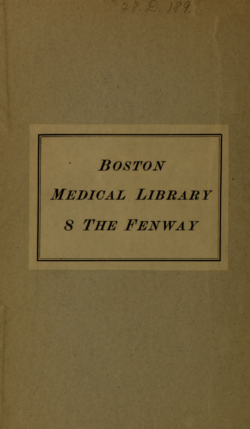 Boston medical librart 8 the fenwat