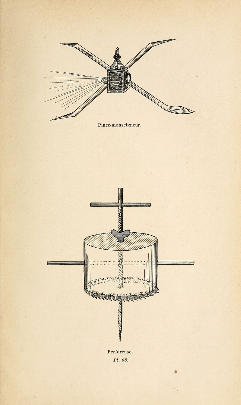 Pince-monseigneur. Perforeuse. PL 6S.