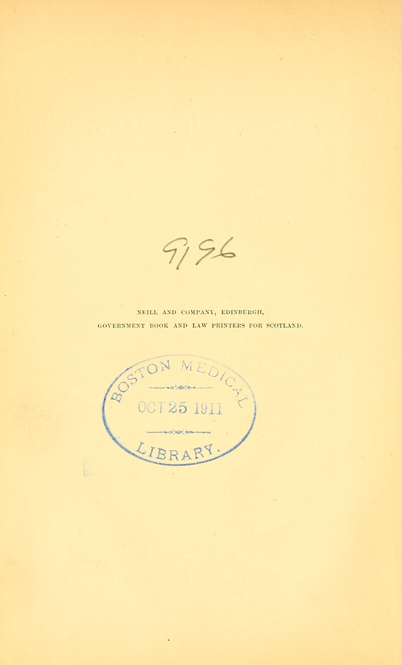 ?/?£ SKILL AND COMPANY, EDINBURGH, GOVERNMENT BOOK AND LAW PRINTERS FOR SCOTLAND.