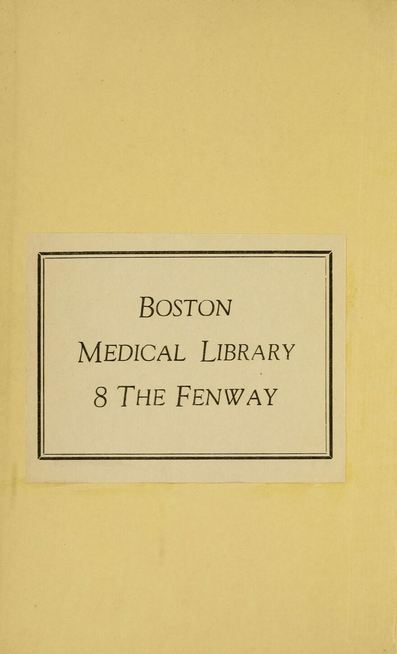 Boston Medical Library 8 The Fenway