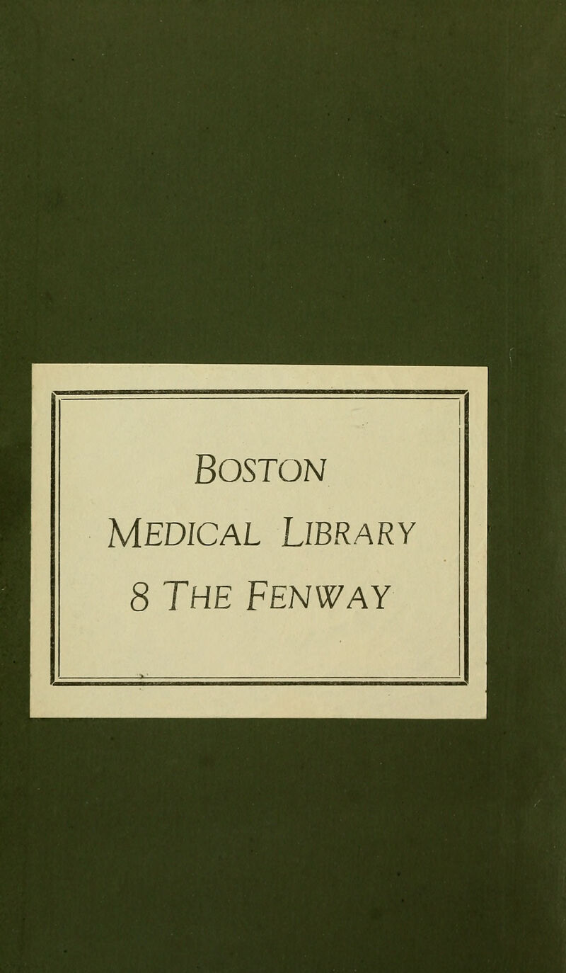 Boston Medical Library 8 The Fenway