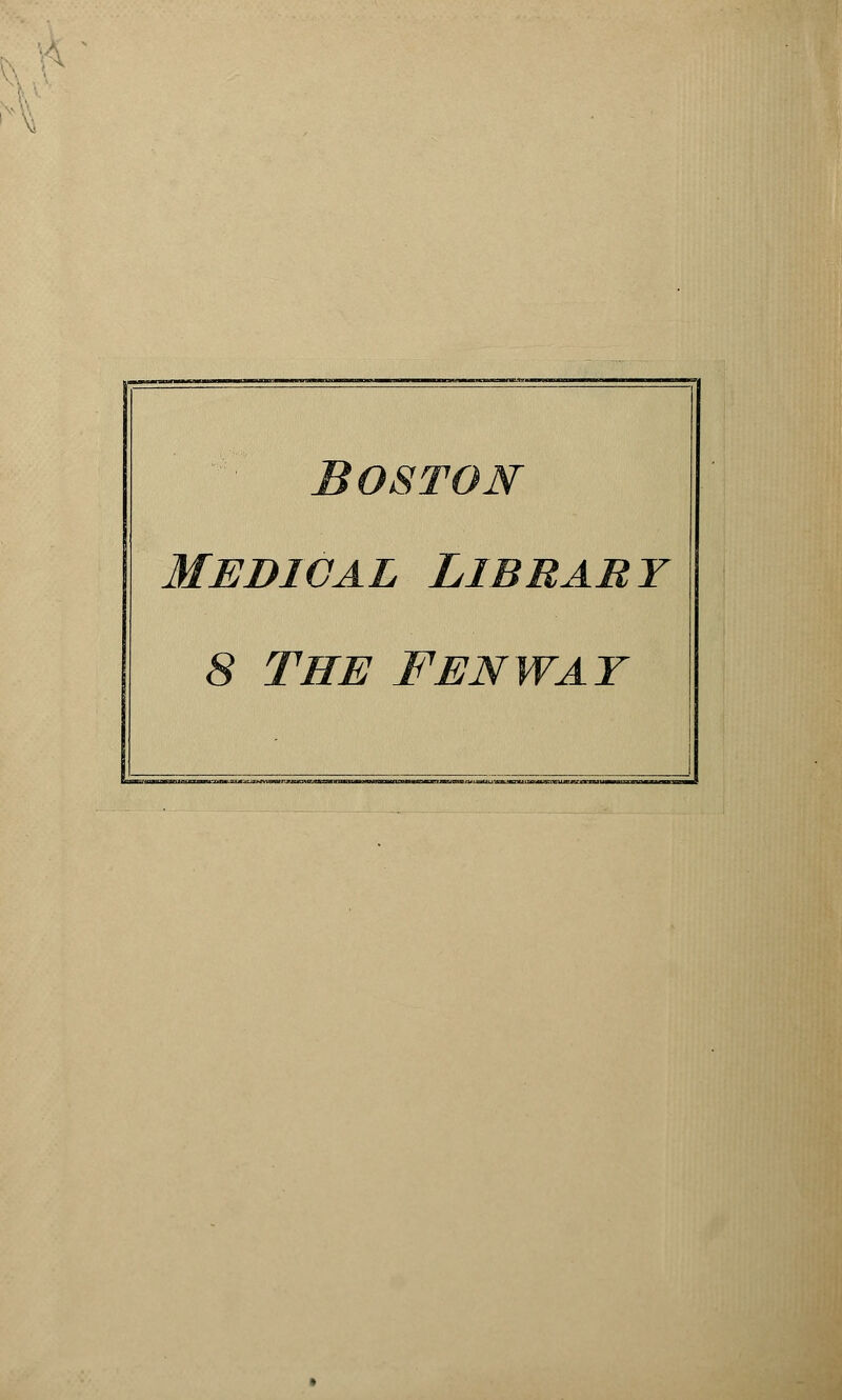 Boston Medical Library 8 The Fenway