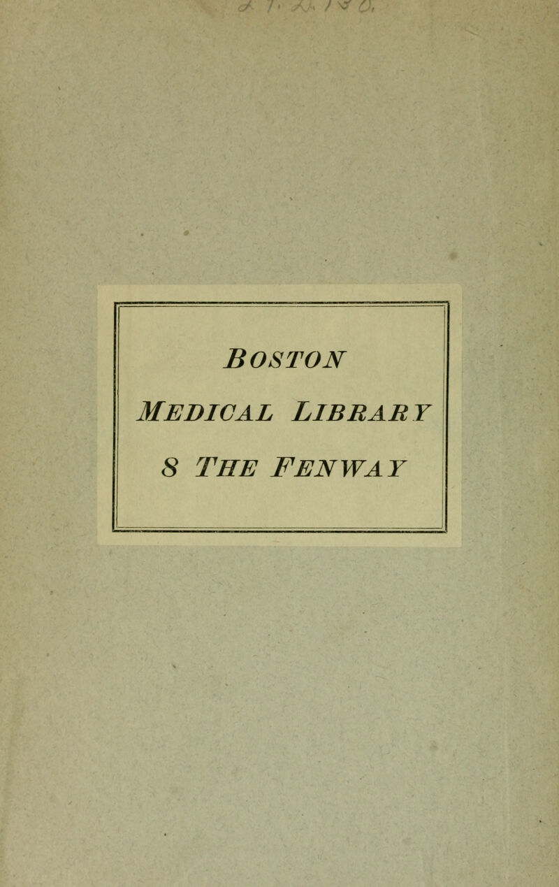 Boston Medical Library 8 the fenway