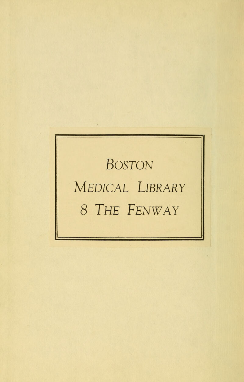 Boston Medical Library 8 The Fenway