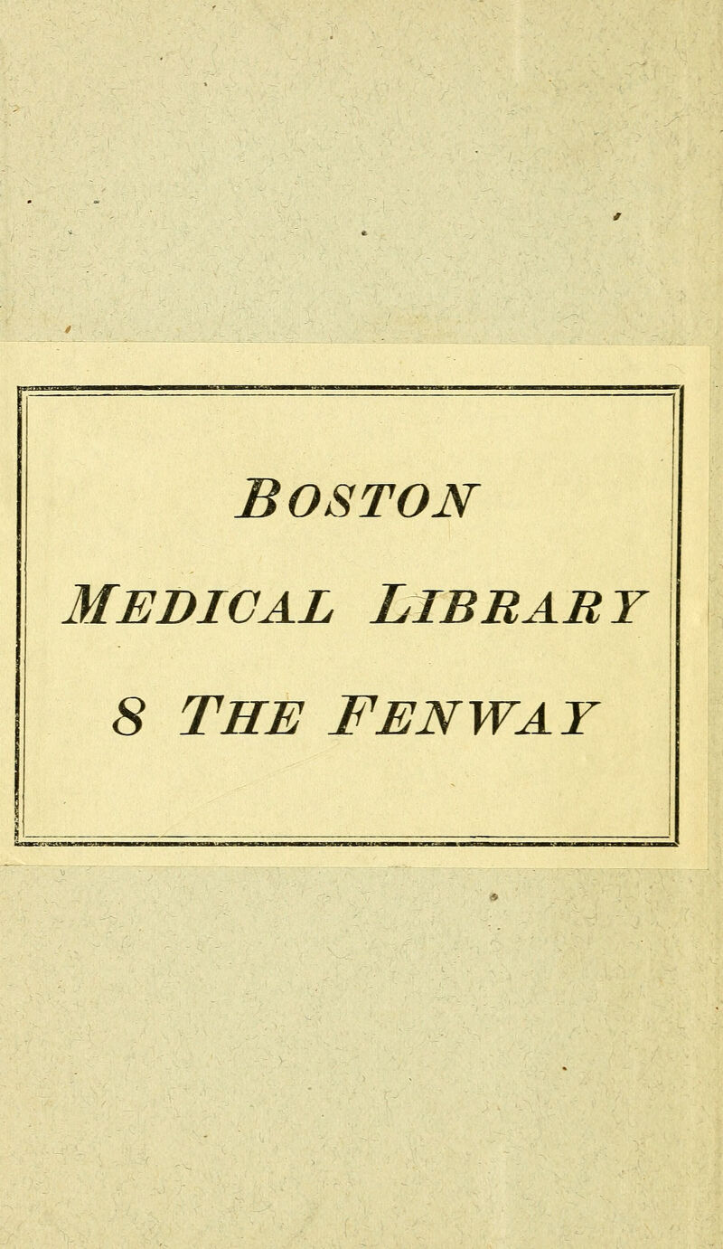 Boston Medical Library 8 the fenway