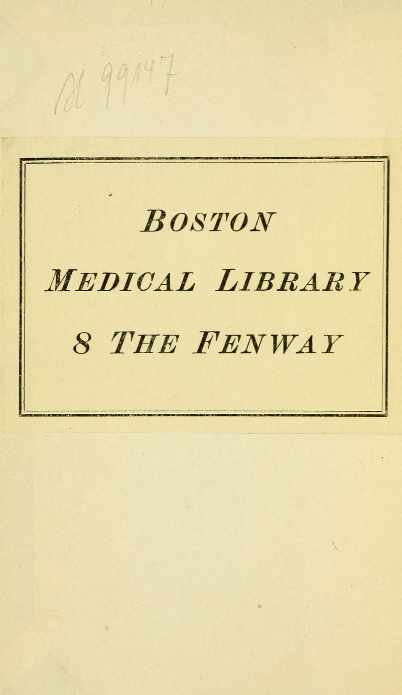 Boston Medical Library 8 The Fenway