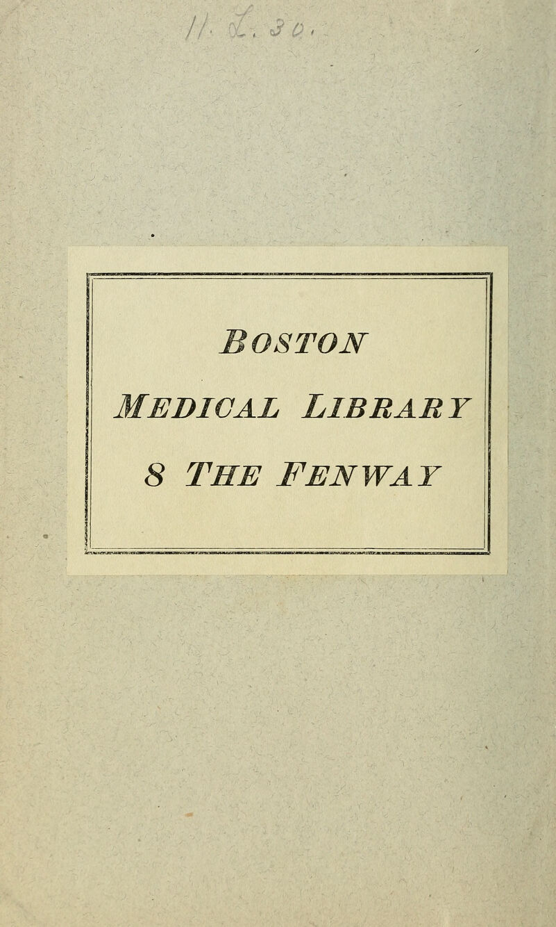 Medical Library 8 THE FENWAT