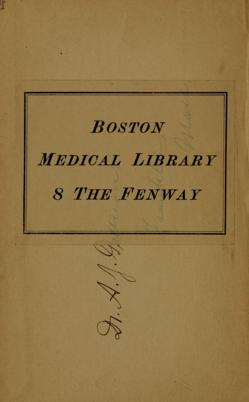 Boston Medical Library 8 The Fenway ^ N