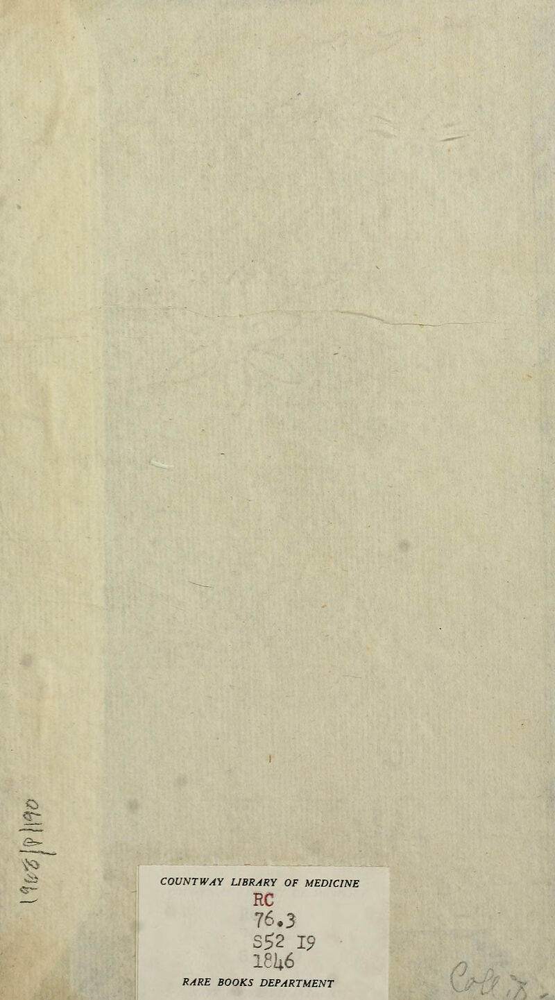 COUNTWAY LIBRARY OF MEDICINE RC 76.3 S52 19 181*6 R/4KE BOOKS DEPARTMENT