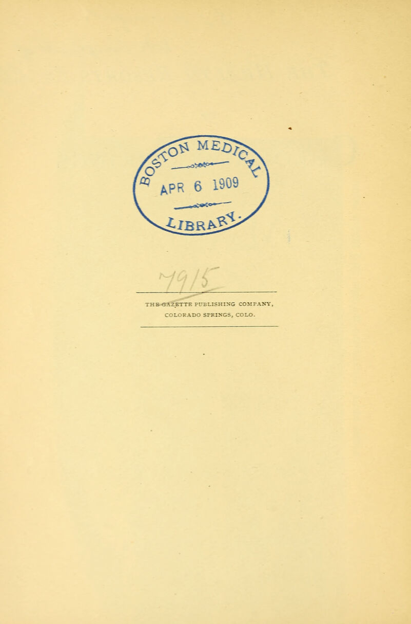 HOi is TH5-«AZETTE FUBI-I5HIXG COIIFAXT, COLORADO SPRINGS, COLO.