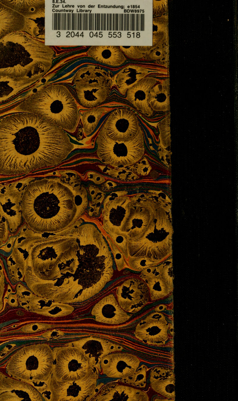 Zur Lehre von der Entzündung; e1854 Countway Library BDW8975