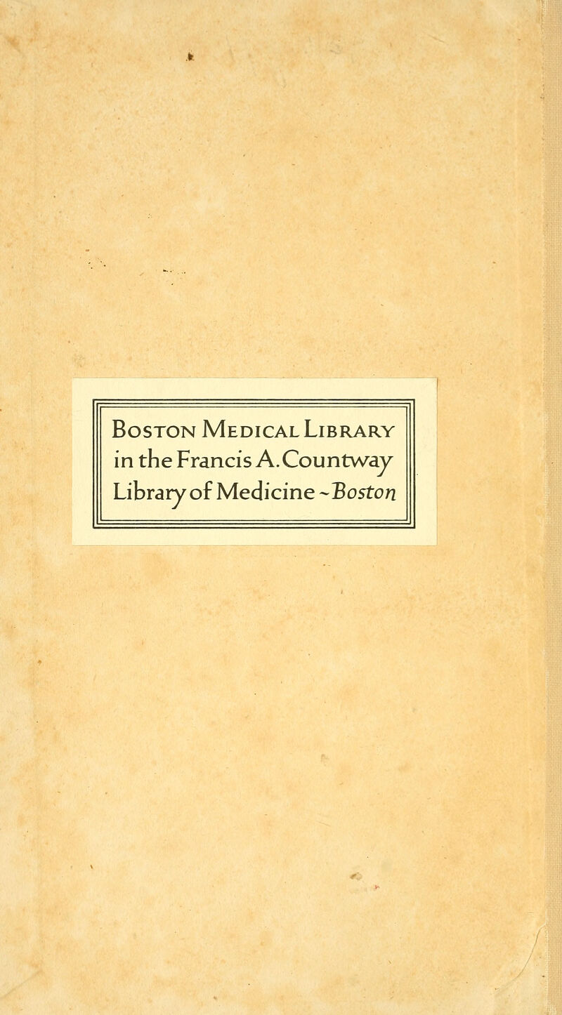 Boston Medical Library in the Francis A. Countwdv Library of Medicine -Boston
