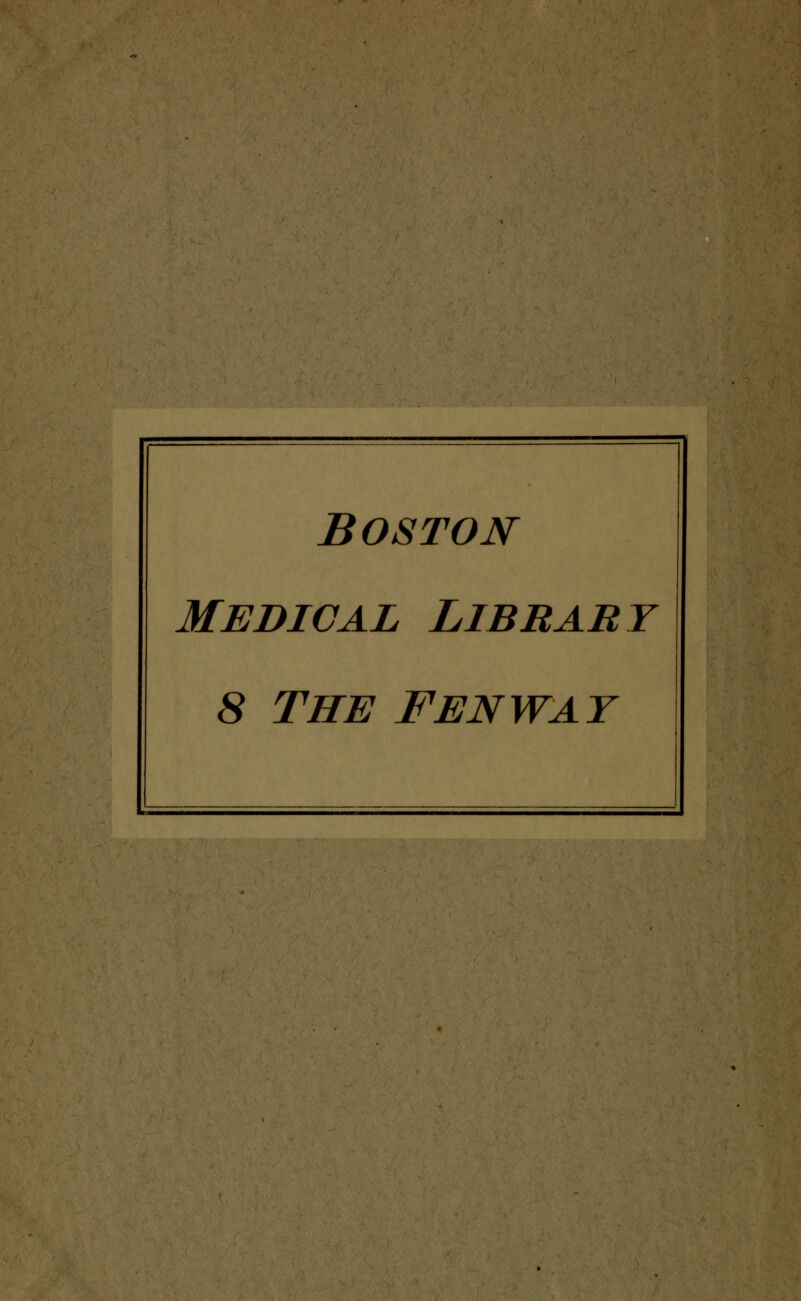 Boston Medical Library 8 the fenway