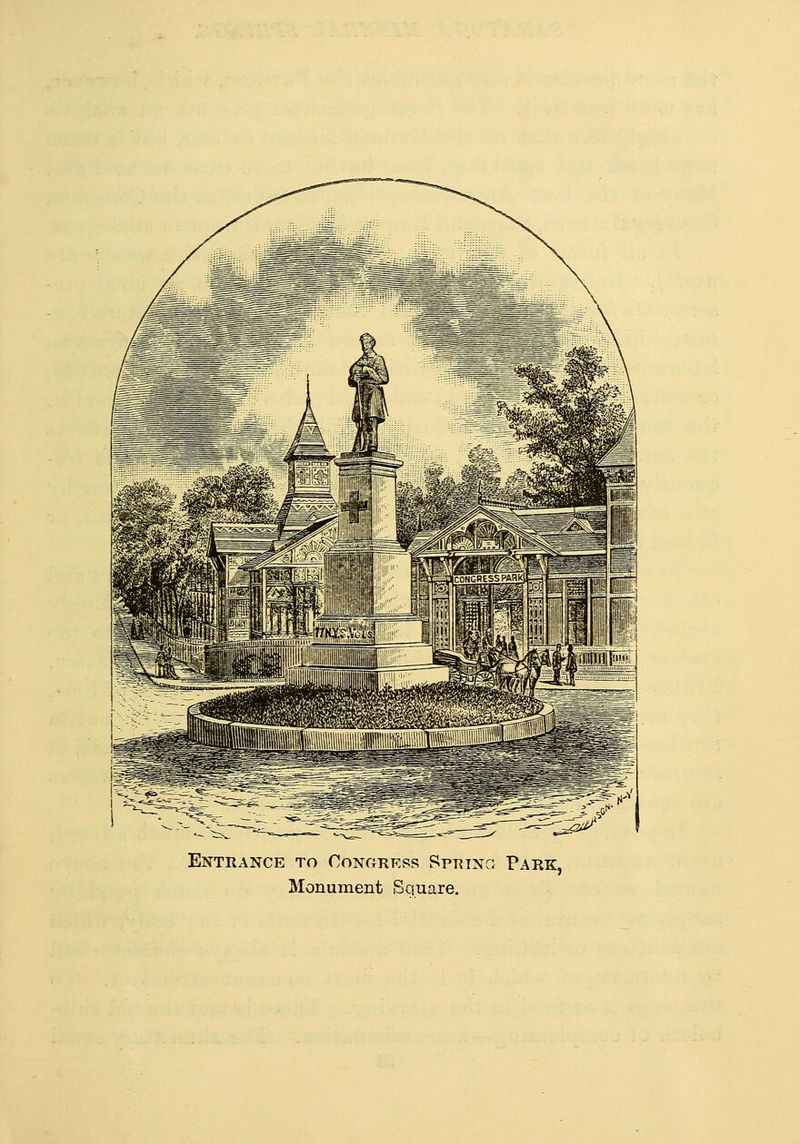 Entrance to Congress Spring Park, Monument Square.