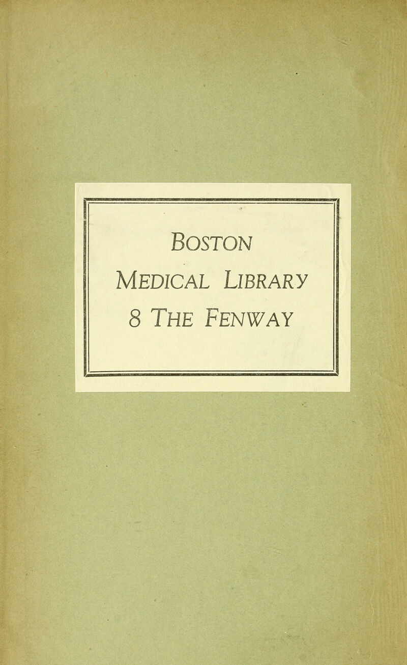 Boston Medical Library 8 The Fenway