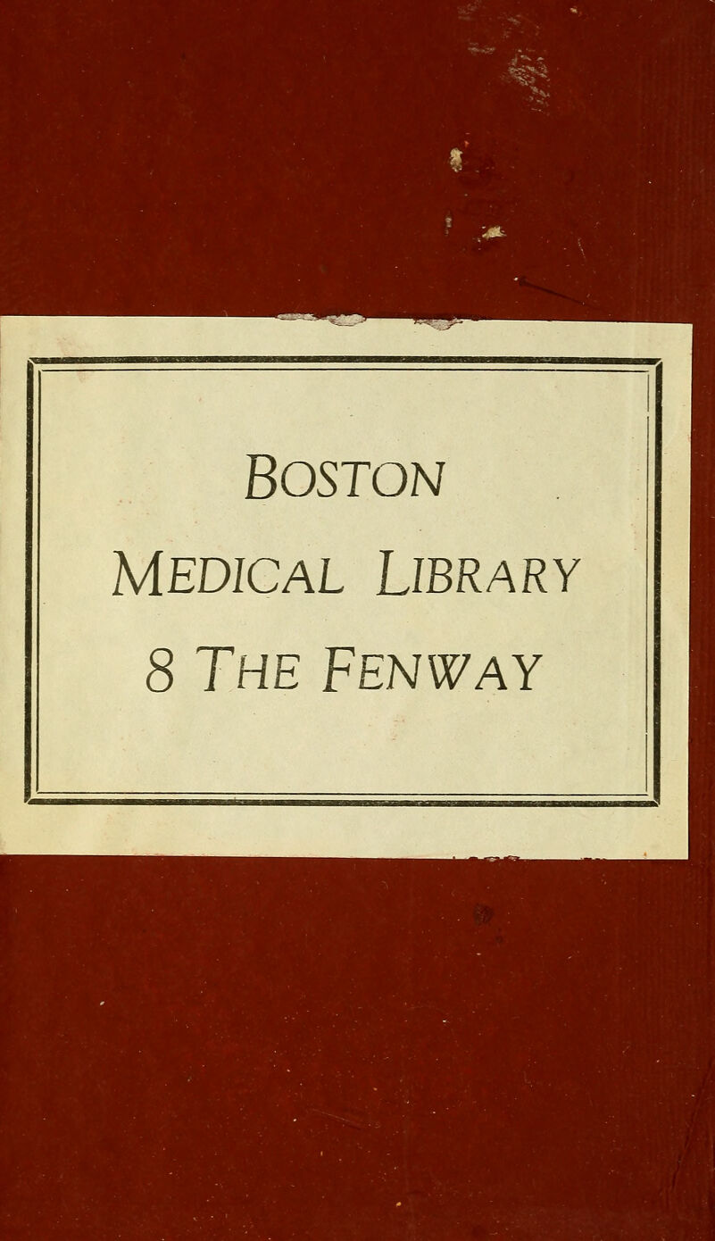 Boston Medical Library 8 The Fenway