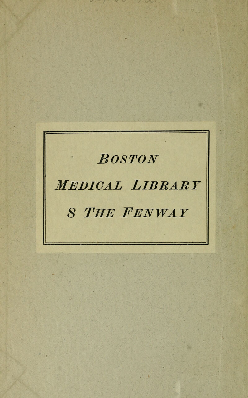 Boston Medical Library 8 the fenway