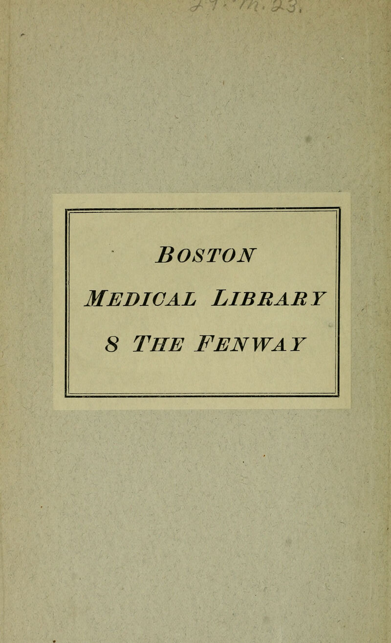 Boston Medical Libbaby 8 the fenway