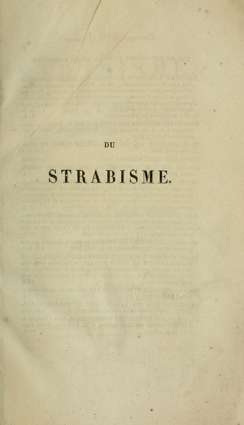 STRABISME