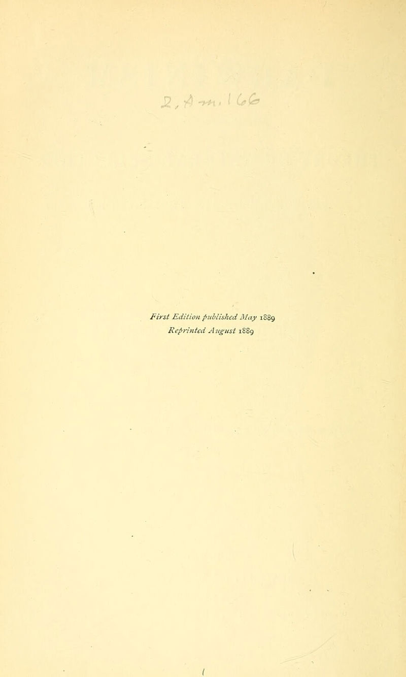 First Edition published May \i Reprinted August i8Sg