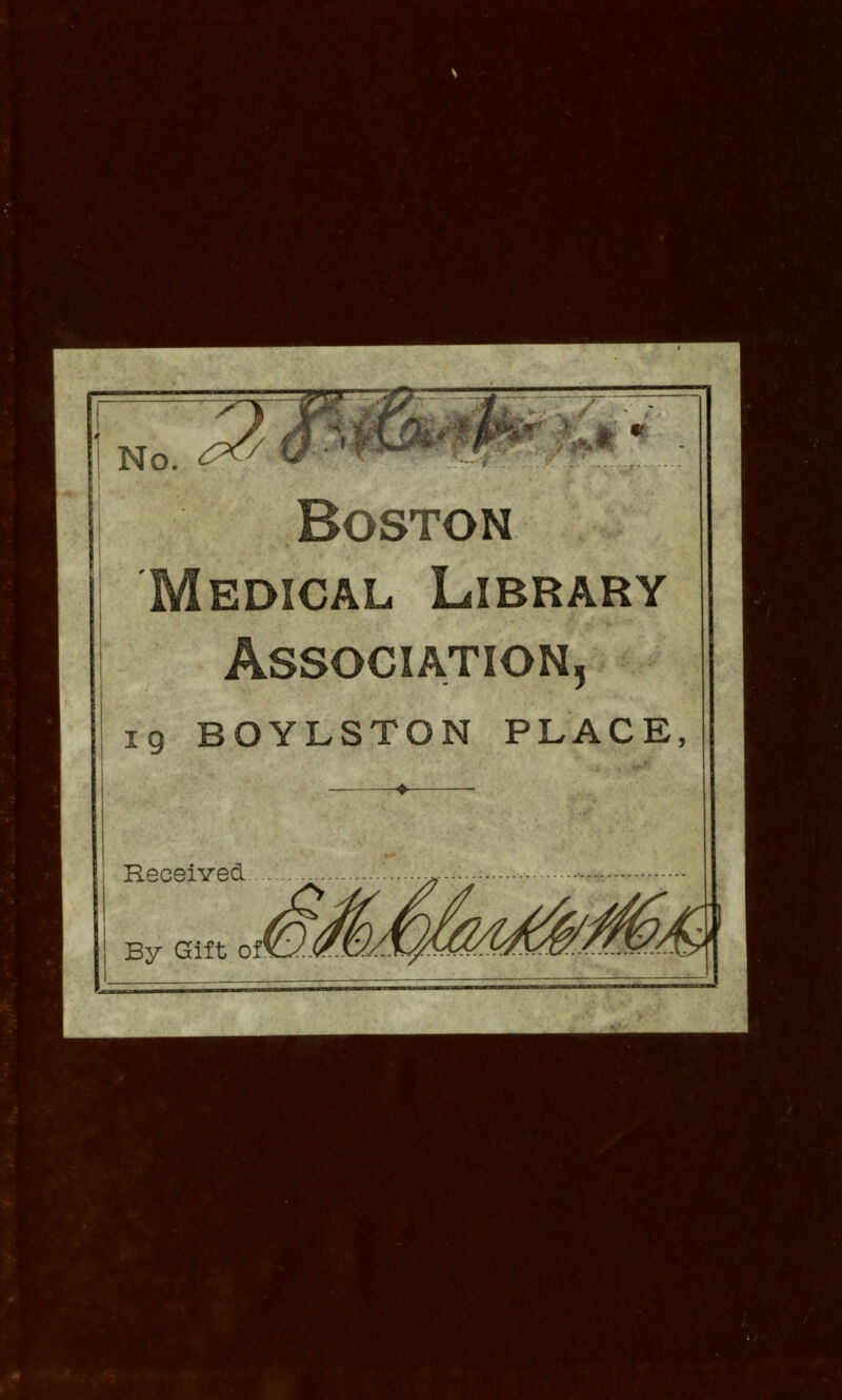 No v. M Boston edical Library Association 5 19 BOYLSTON PLACE